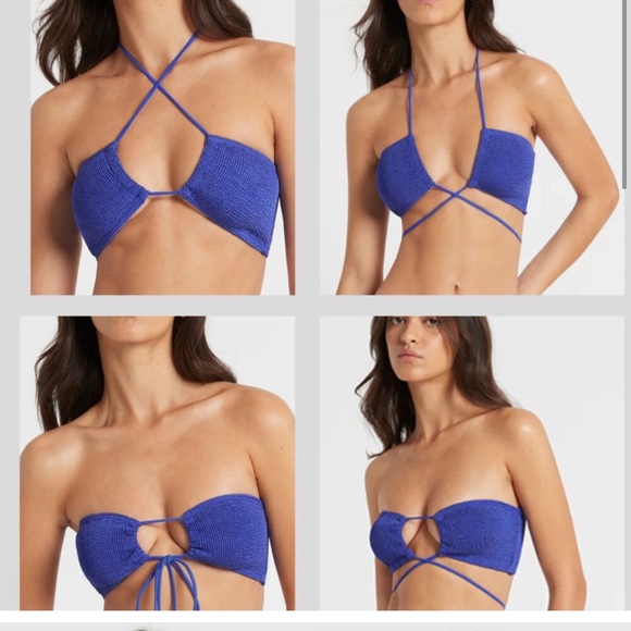 🌴 Brand New! Bond-eye Swim Apple Green Margarita Bandeau Multi-way Eco Bikini - Picture 14 of 15